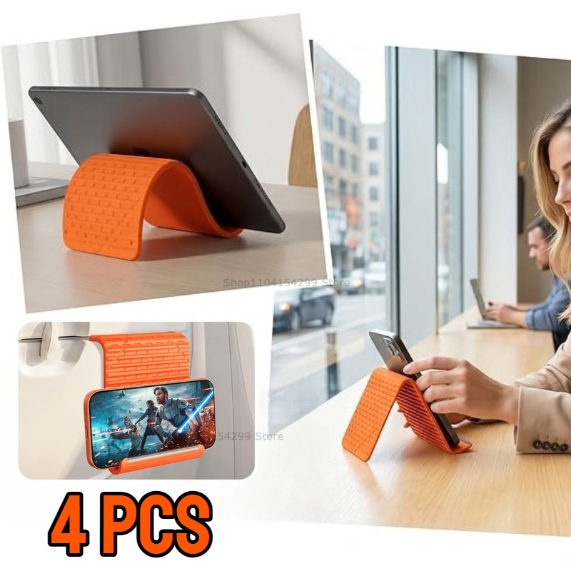 Laptop Stand - 柔軟で折りたたみ可能なシリコン製スマホホルダー、携帯用調整可能マルチアングルデスクトップスタンド、iPhone、iPad、ノートパソコン、タブレット、自宅、オフィス用