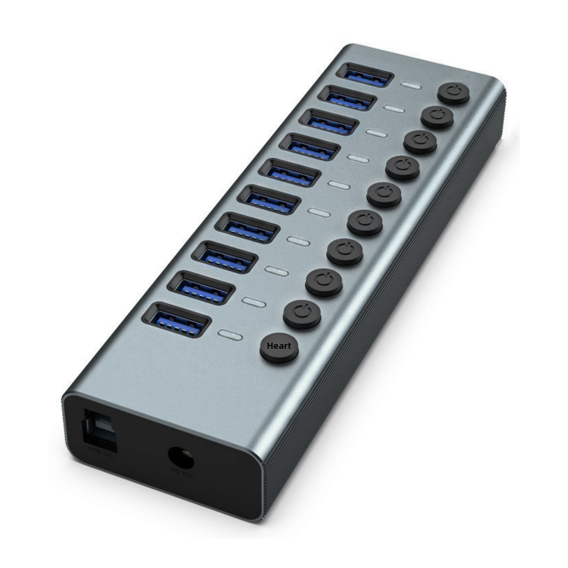 Usb Hub - USB 3.0ハブ、10ポート、高速拡張、LEDディスプレイ、多機能、独立スイッチ付き