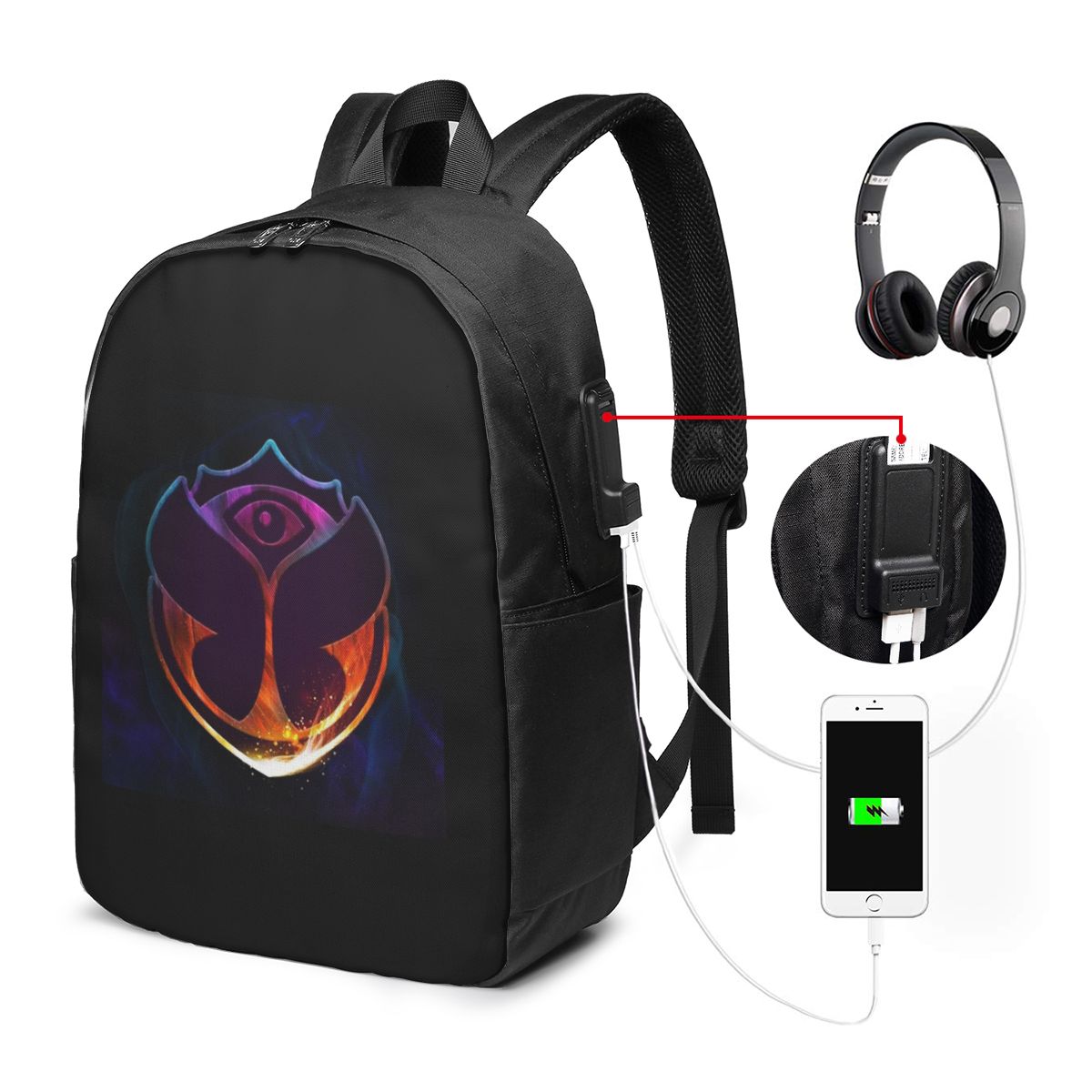 Laptop Bag - Tomorrowland バタフライバックパック トラベルノートブックバッグ コンピュータ 大学生 スクールバッグ