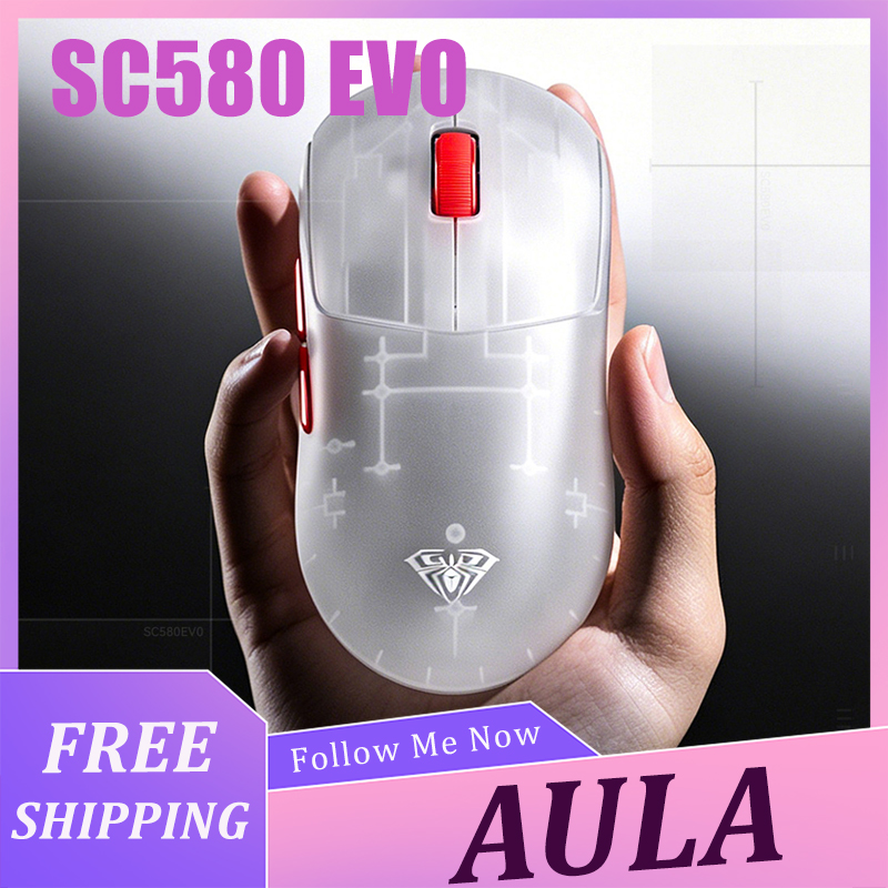 Laptop Mouse - AULA SC580 EVO マウス 軽量ワイヤレス トライモードマウス