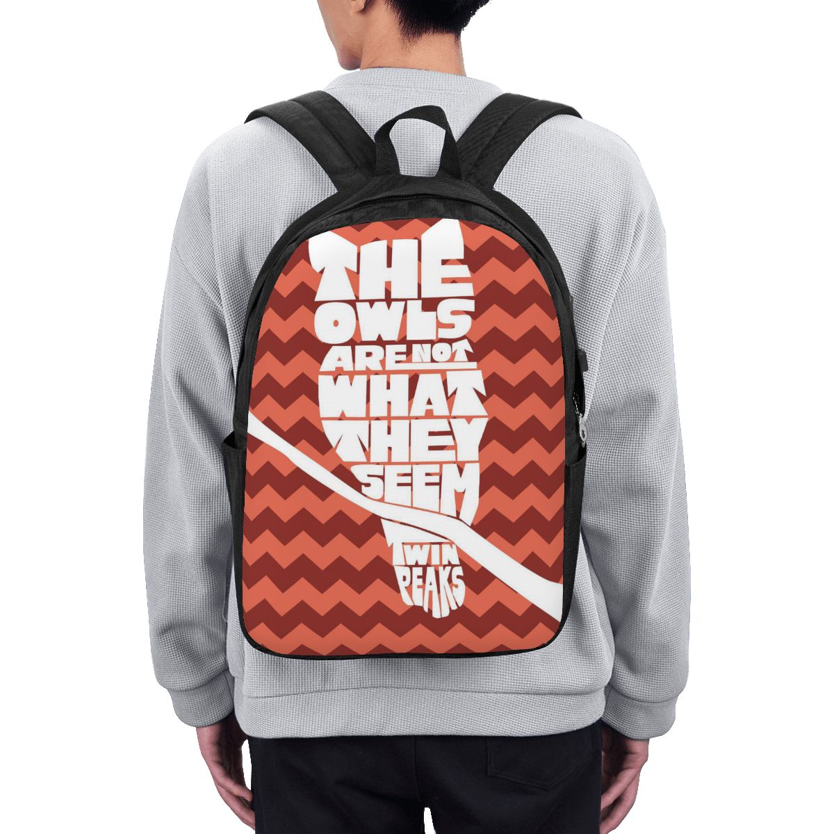 Laptop Bag - ツインピークスレッドルームバックパック旅行ノートブックバッグコンピュータ大学生スクールバッグラップトップショルダーバッグ男性用女性用
