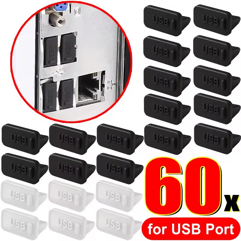 Laptop Original Accessories - USB-A充電ポート用ダストプラグ カバーキャップ メスジャック ユニバーサルシリコン製防塵USB-Aポートプロテクター PC ノートパソコン用