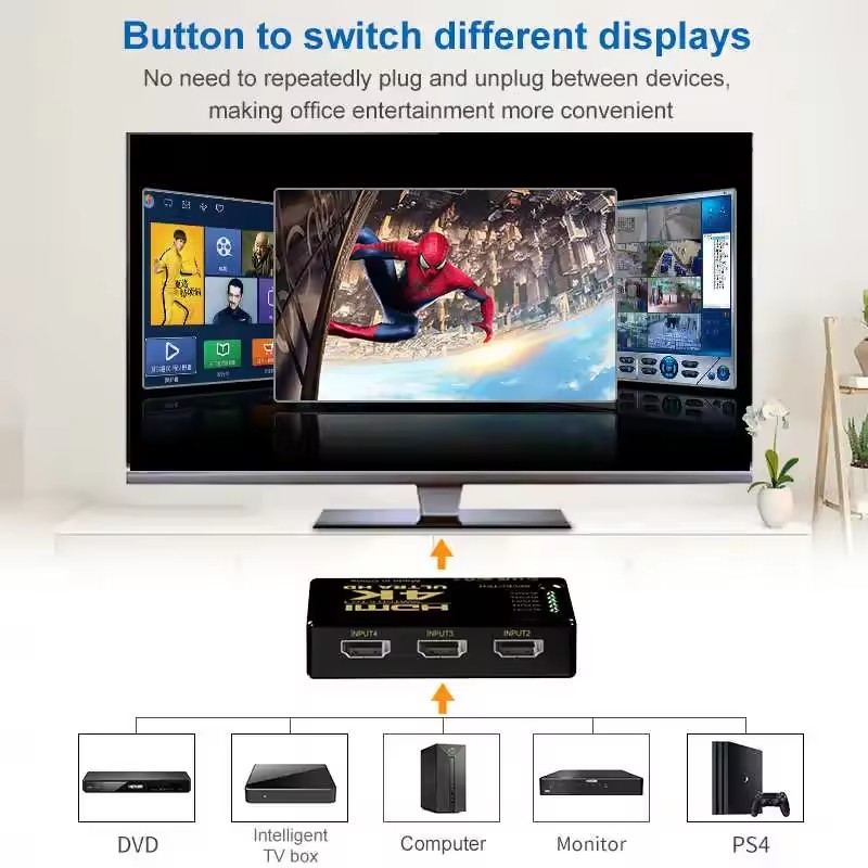3入力1出力 HDMI対応スイッチ HD 4Kビデオスプリッ - Hdmi Cable のレビューと価格