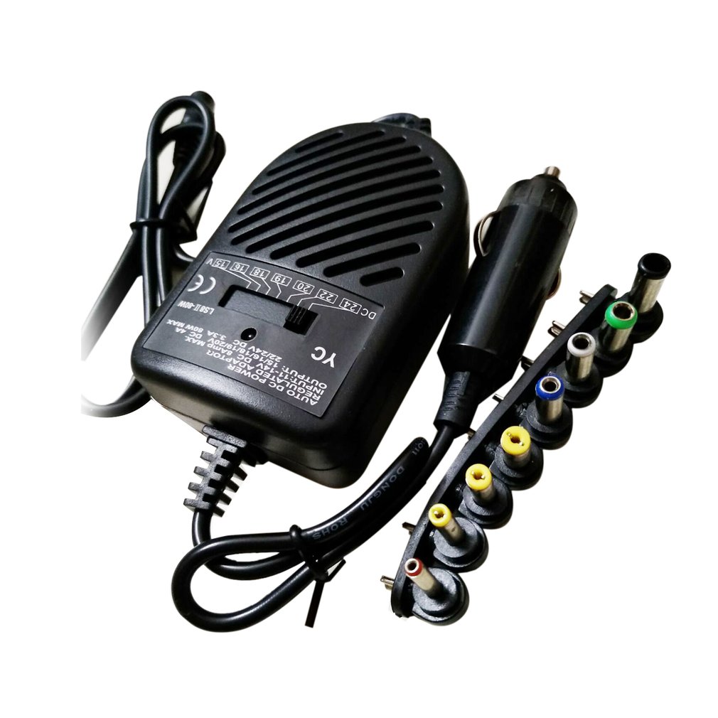 汎用80Wポータブル充電器、LED搭載、自動車用アダプター、 - Laptop Charger のレビューと価格