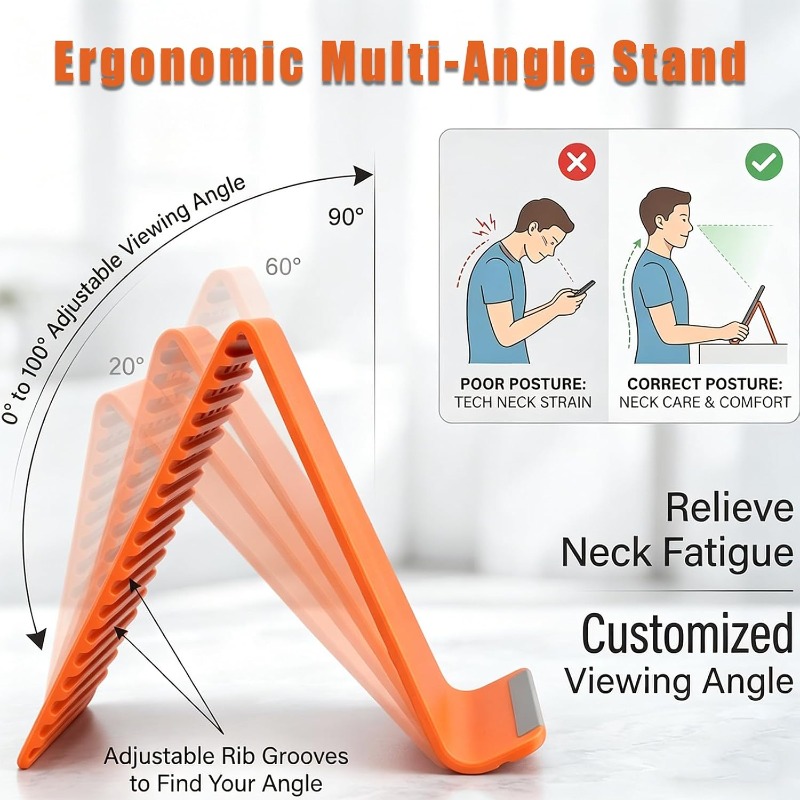 柔軟で折りたたみ可能なシリコン製スマホホルダー、携帯用調整可 - Laptop Stand のレビューと価格