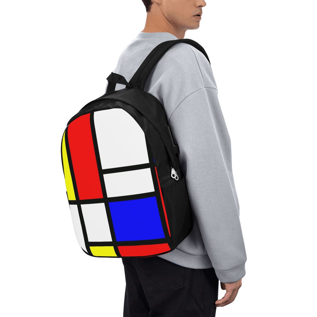 ピエト・モンドリアン構成バックパック旅行ノートブックバッグコ - Laptop Bag のレビューと価格
