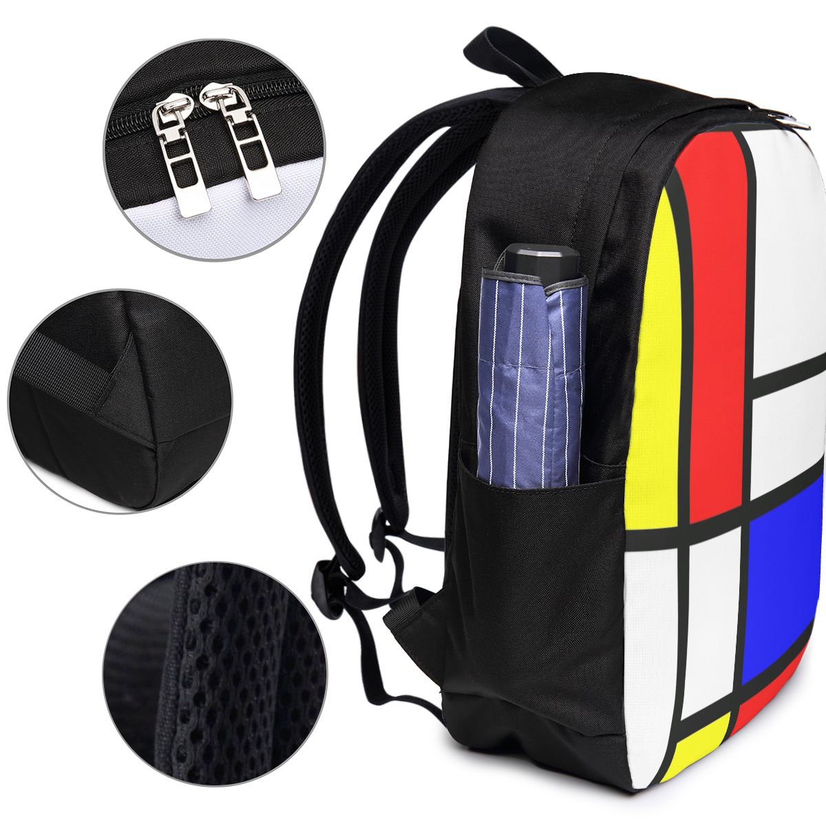 ピエト・モンドリアン構成バックパック旅行ノートブックバッグコ - Laptop Bag のレビューと価格
