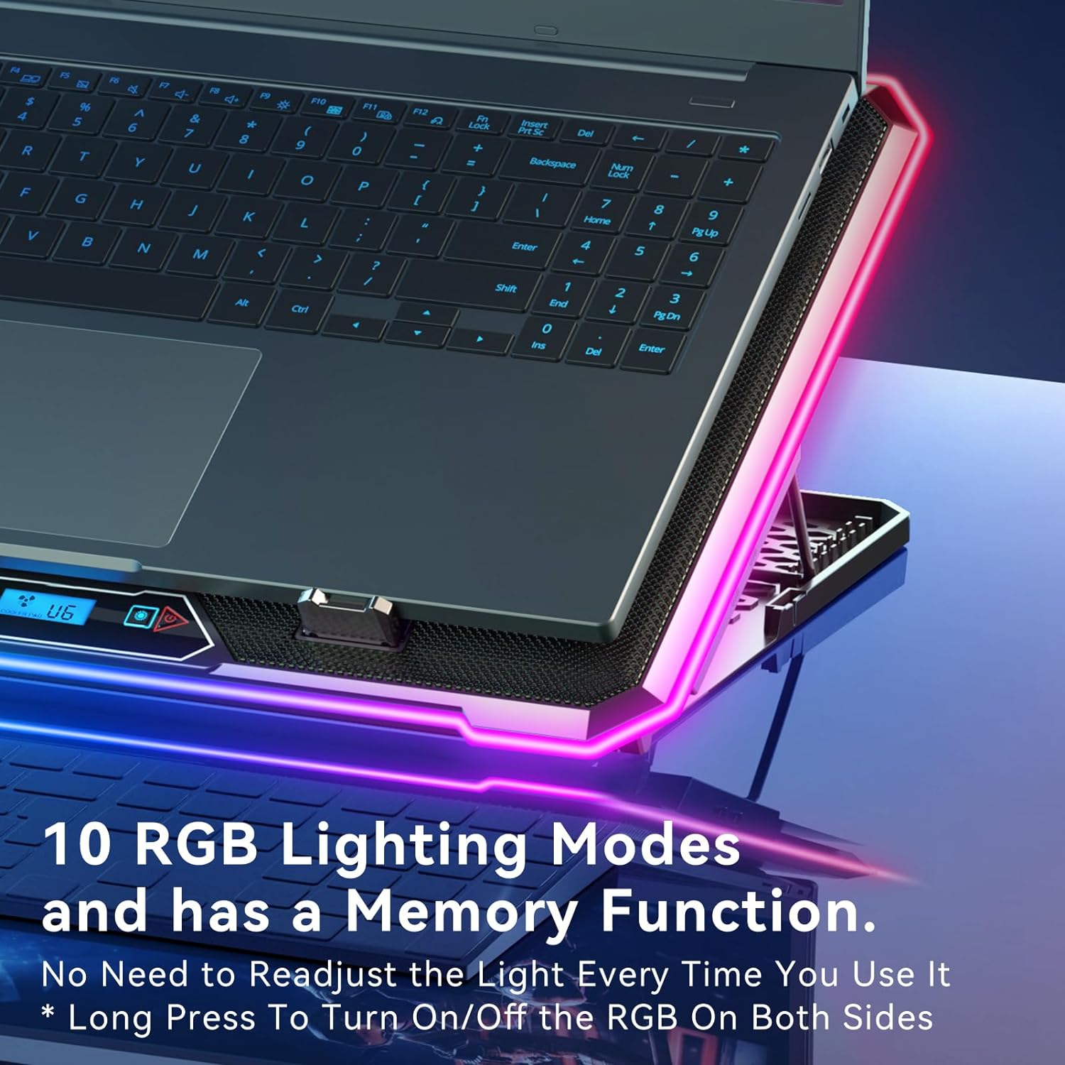 Rgbラップトップ冷却パッド、ゲーミングファン、13つのサイ - Laptop Cooling Pad のレビューと価格