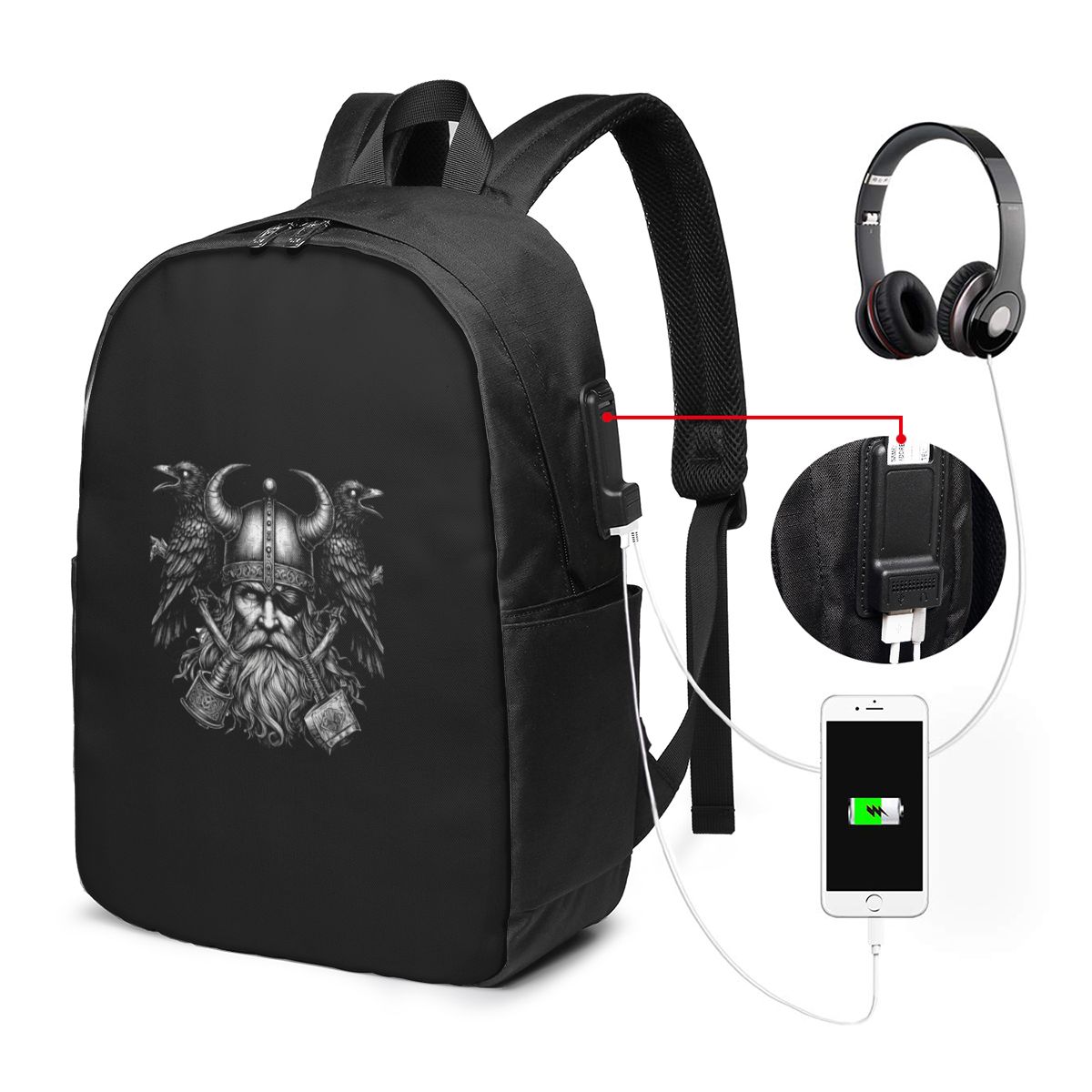 オーディン バイキングス バイキング伝説 北欧神話 ルーンバ - Laptop Bag のレビューと価格