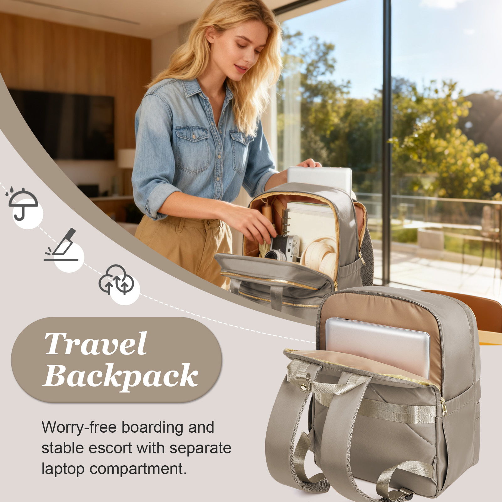 ライアンエア 40x30x20 トラベルバックパック 女性用 - Laptop Original Accessories のレビューと価格