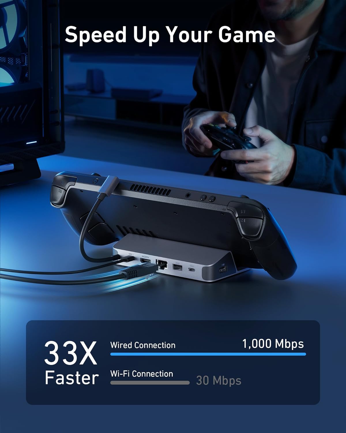 Anker スチームデッキ/ROG Ally用充電ステーショ - Usb Hub のレビューと価格