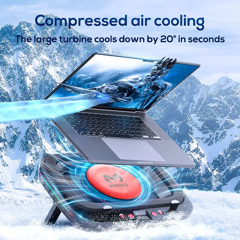 メモリ搭載ノートパソコンクーラー、LEDディスプレイ付き、3 - Laptop Cooling Pad のレビューと価格