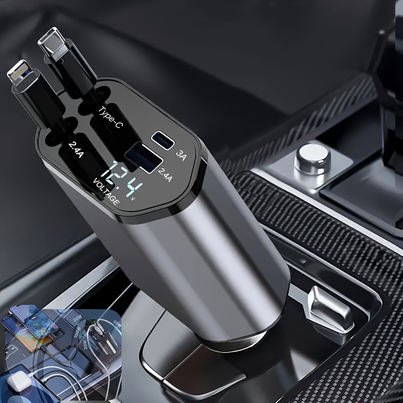 4 in 1高速車載電話充電器、180 °     自由な方 - Usb C Hub のレビューと価格