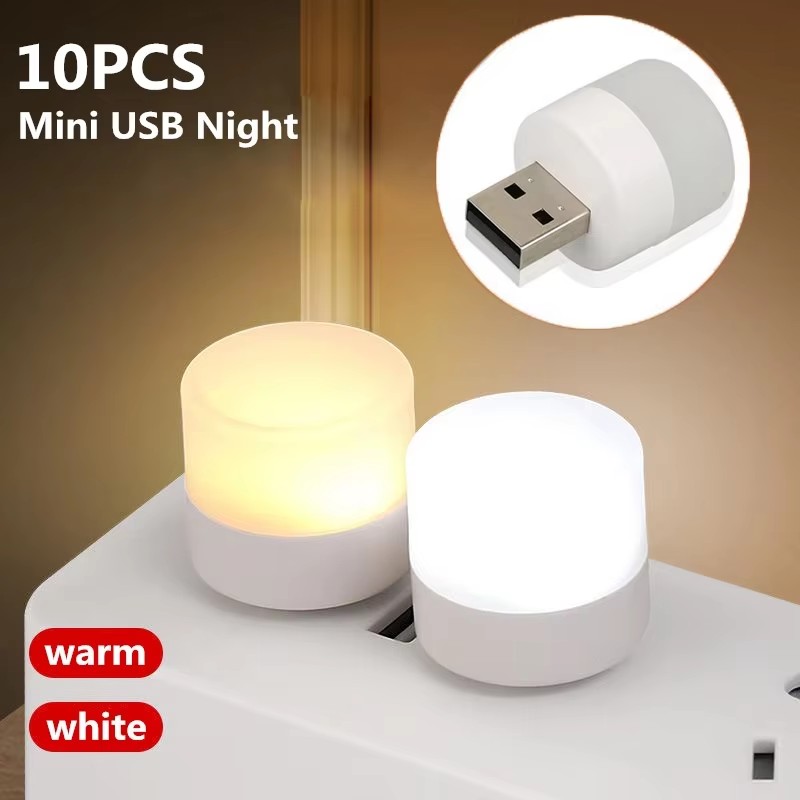 1/10個入り ミニUSB式 ナイトライト 暖色系の光で目に - Usb Hub のレビューと価格