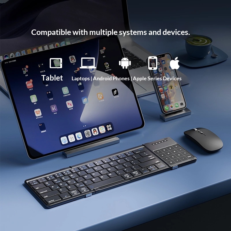 Mengzu 三つ折りワイヤレス Bluetooth キーボ - Laptop Mouse のレビューと価格